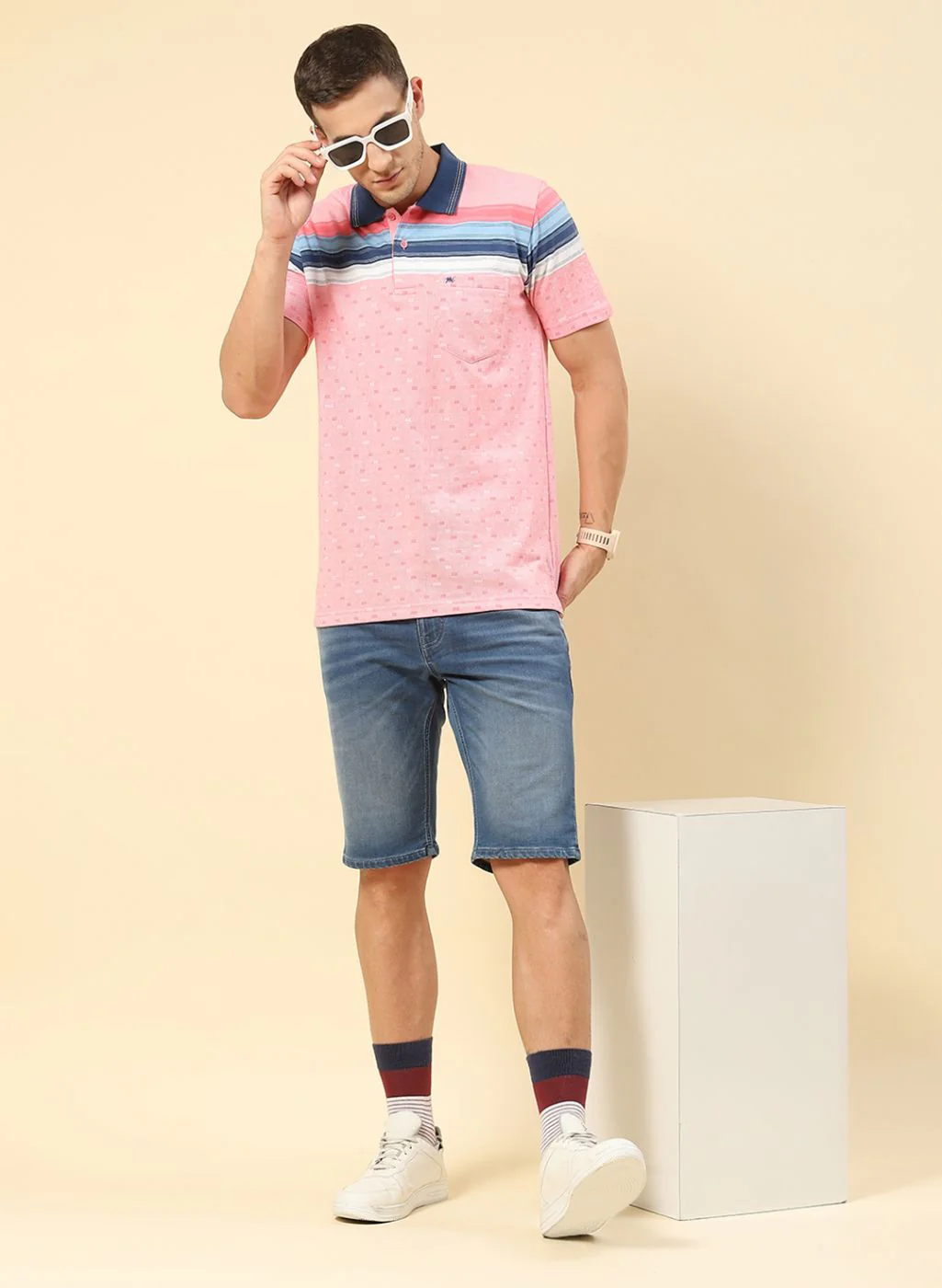 Men Pink Printed T-Shirt - Image 5