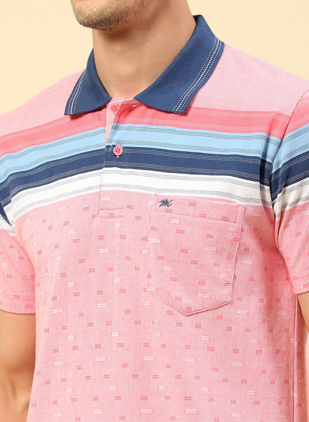 Men Pink Printed T-Shirt - Image 6