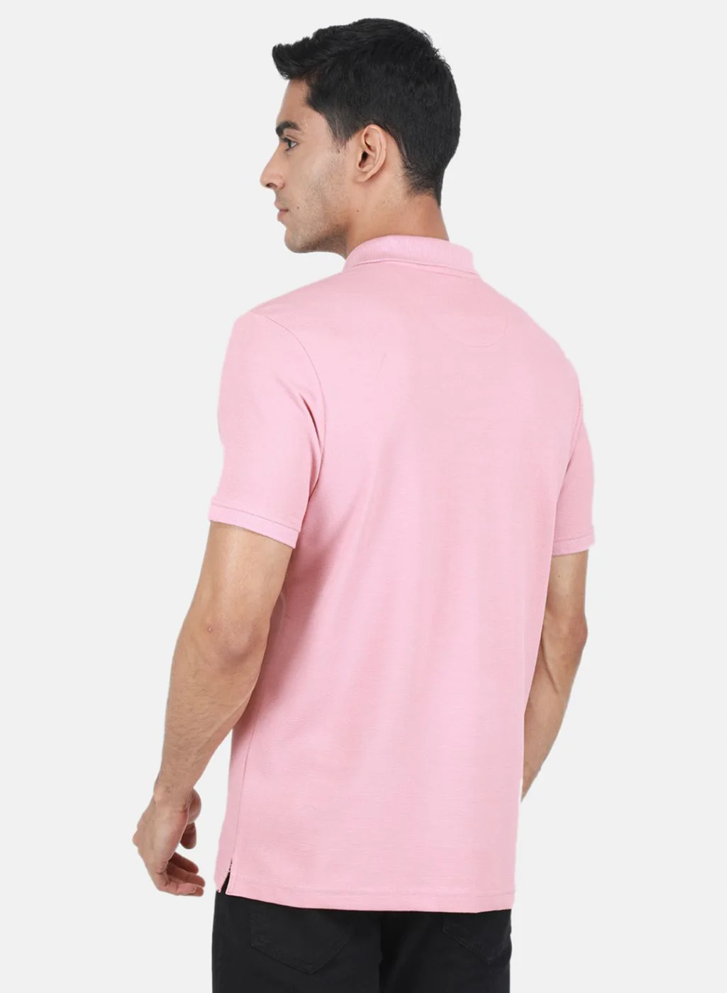 Men Pink Solid T-Shirt - Image 3