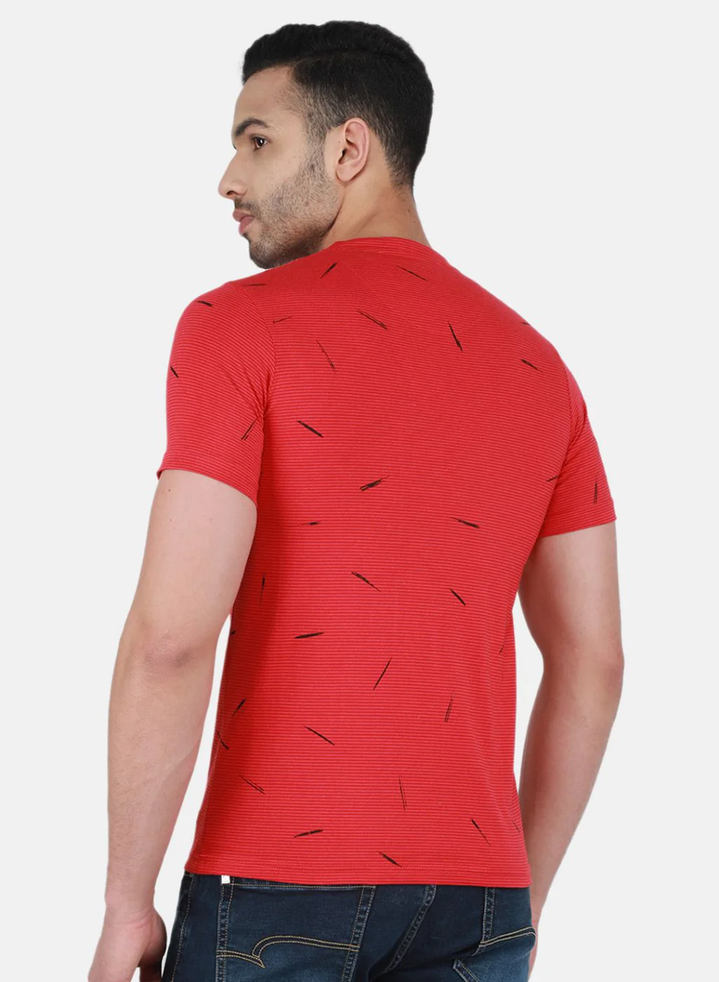 Men Red Printed T-Shirt - Image 3