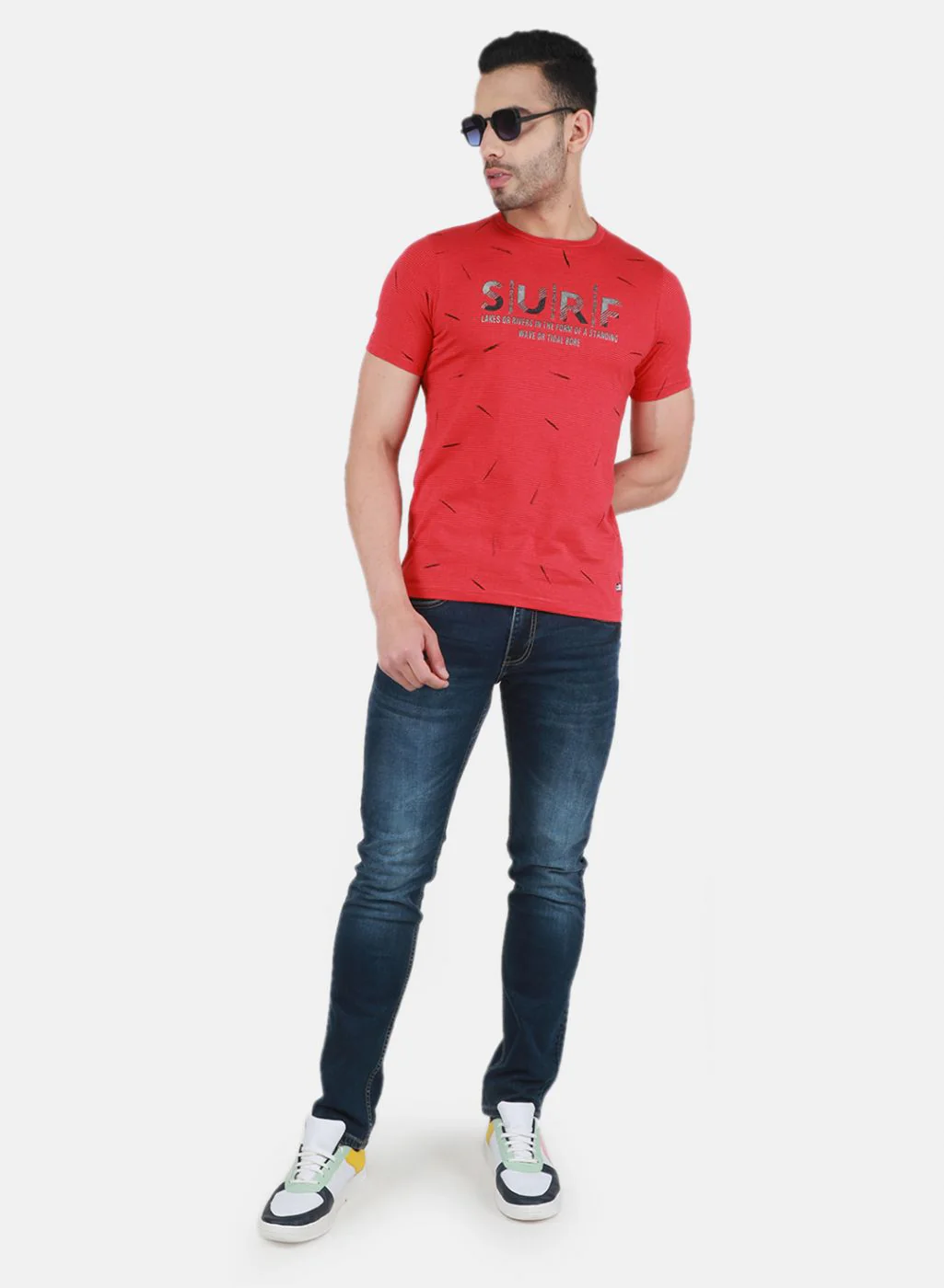 Men Red Printed T-Shirt - Image 4