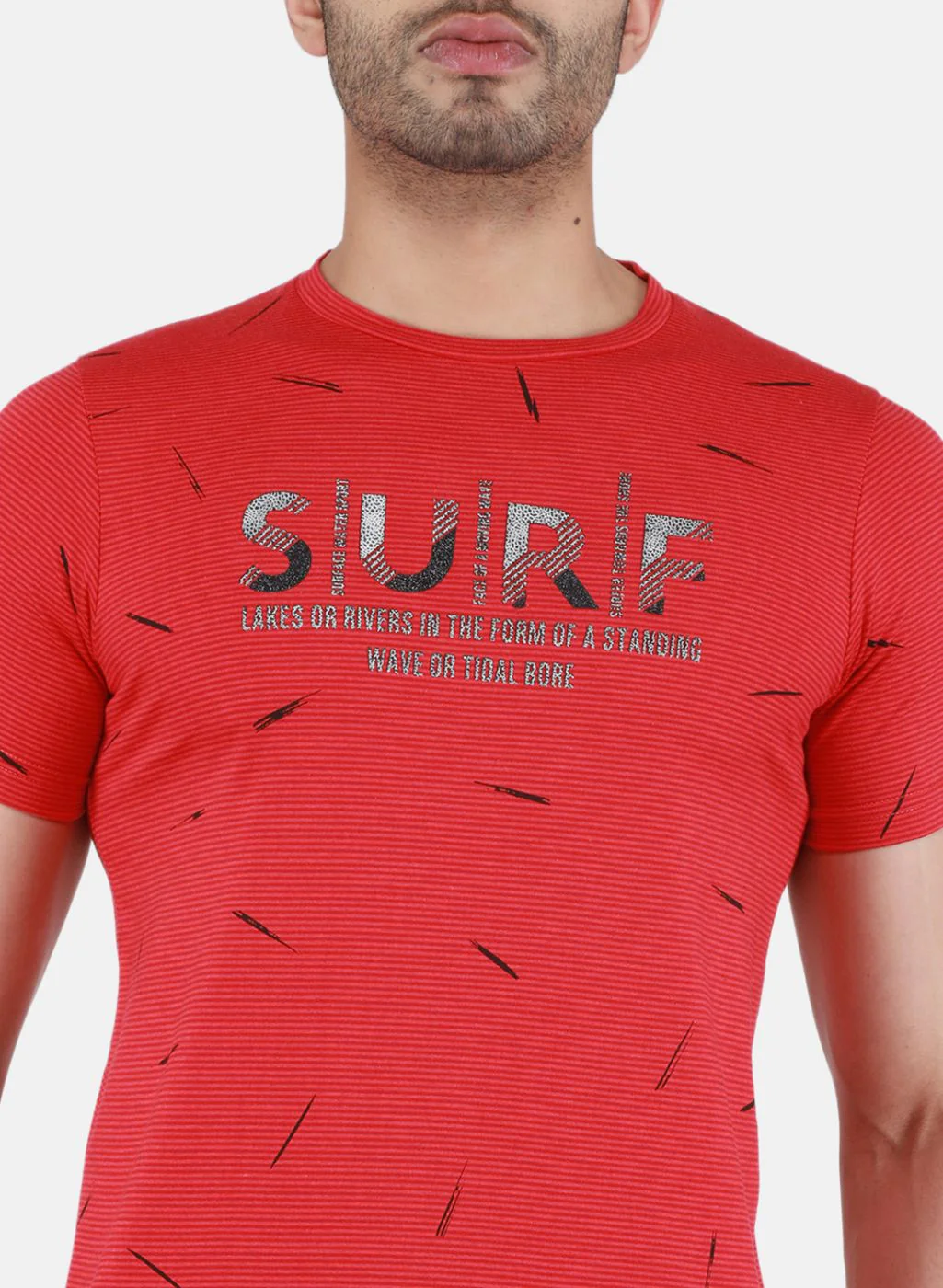 Men Red Printed T-Shirt - Image 5