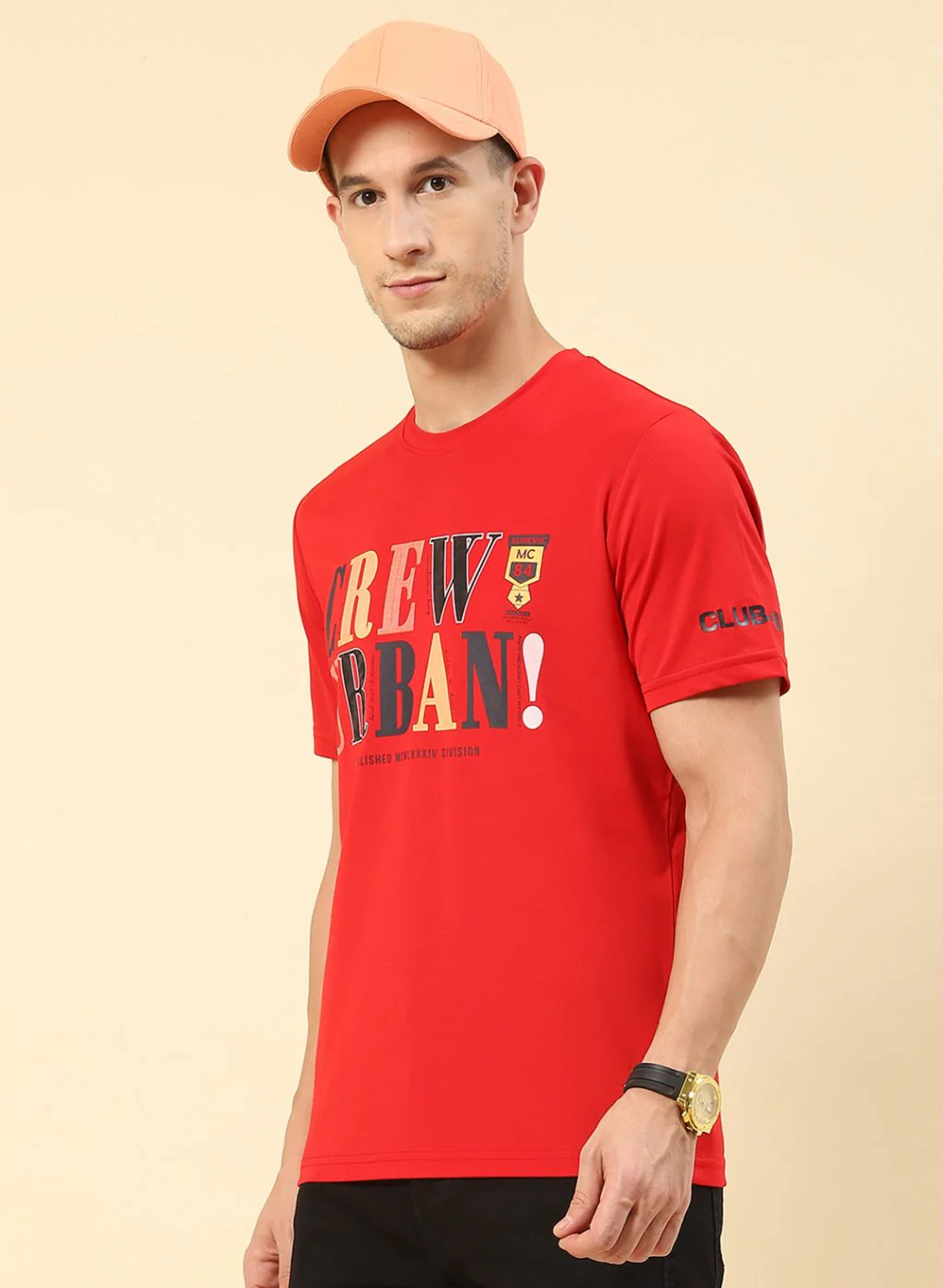 Men Red Printed T-Shirt - Image 3
