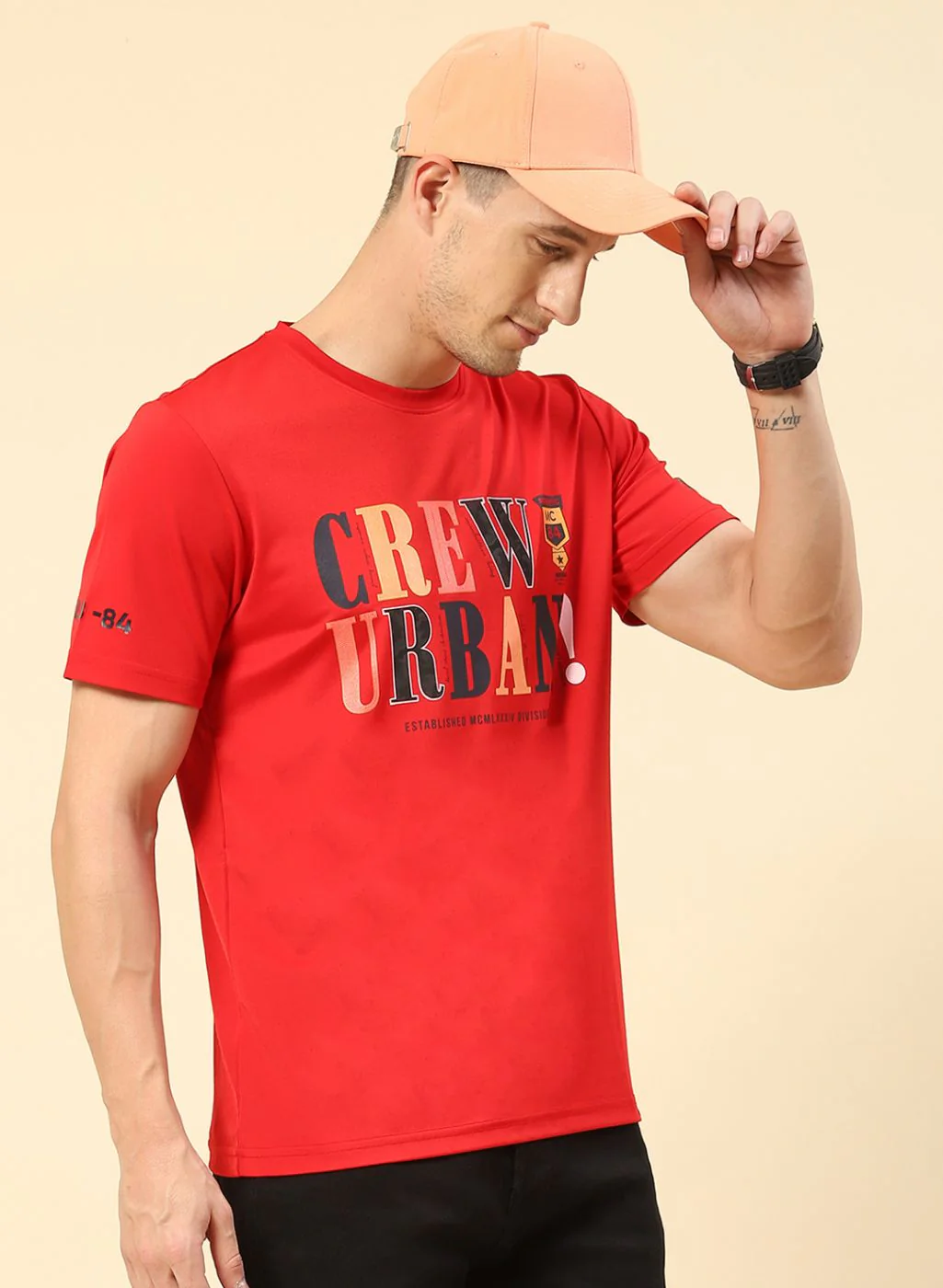 Men Red Printed T-Shirt - Image 4