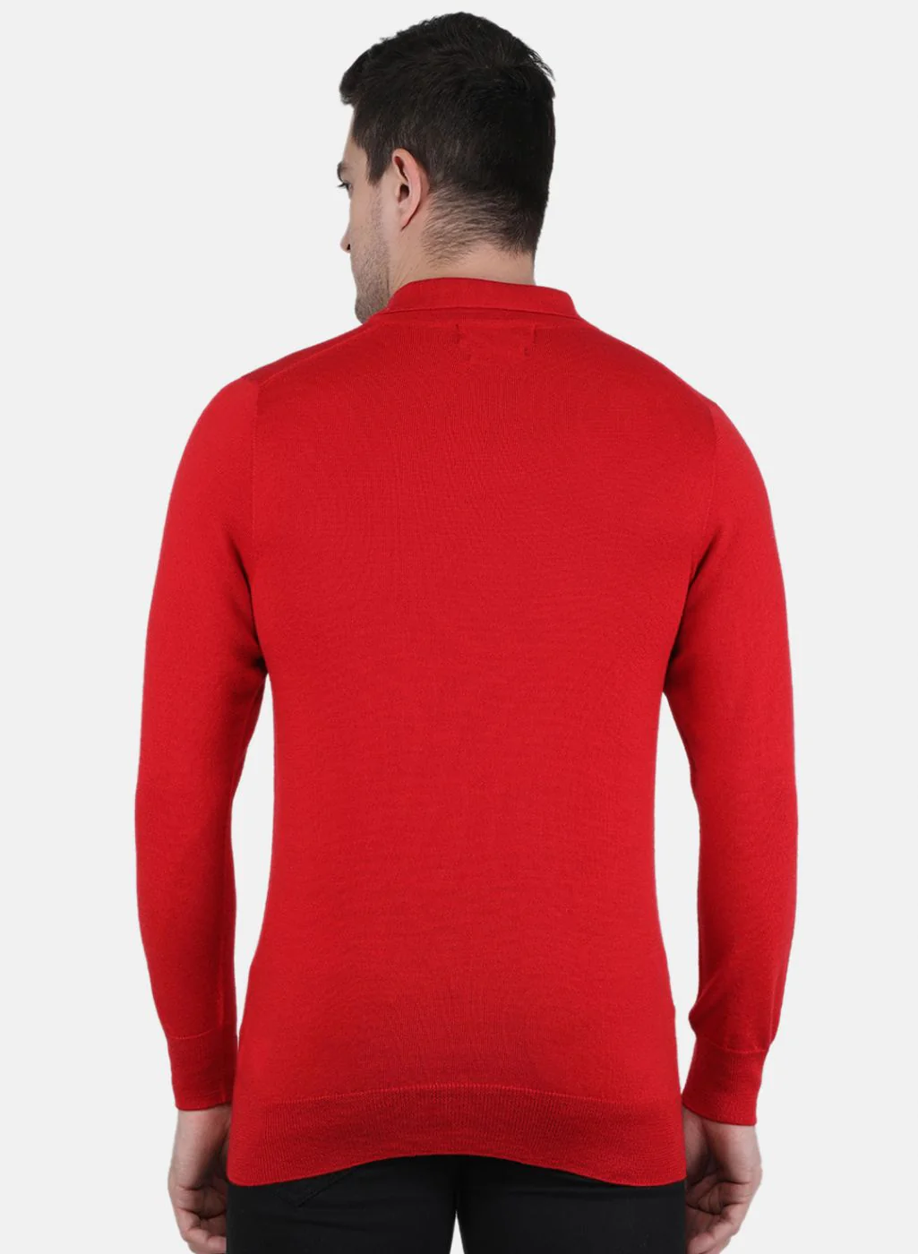 Men Red Solid T-Shirt - Image 3
