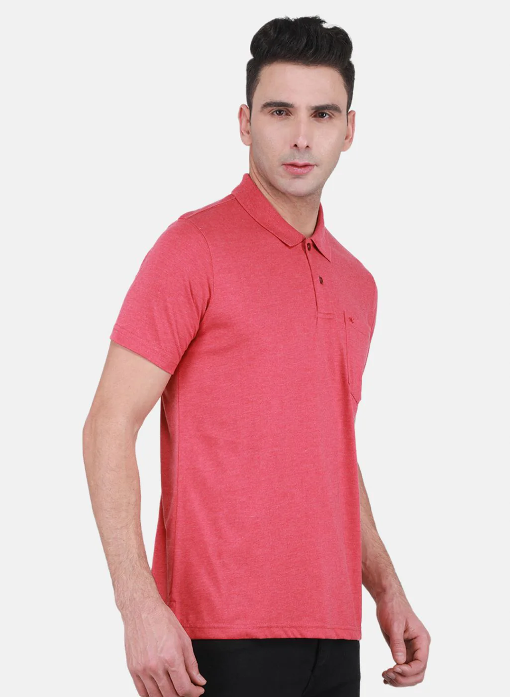 Men Red Solid T-Shirt - Image 6