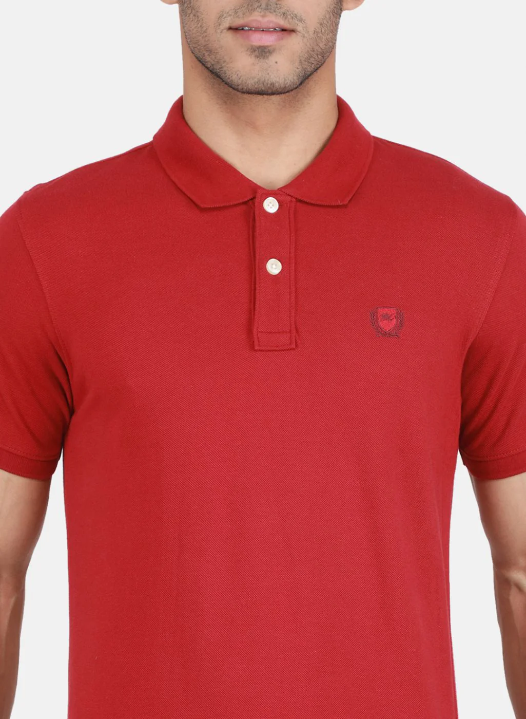 Men Red Solid T-Shirt - Image 5