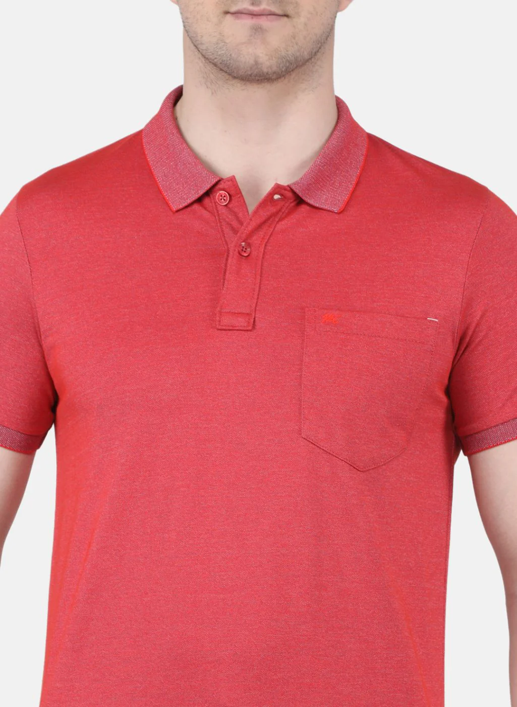 Men Rust Orange Solid T-Shirt - Image 5