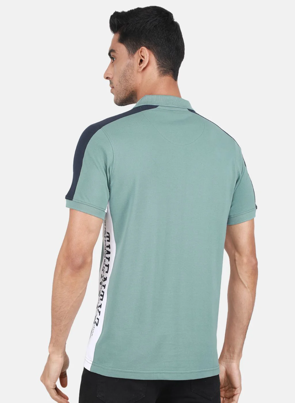 Men Sea Green Printed T-Shirt - Image 3