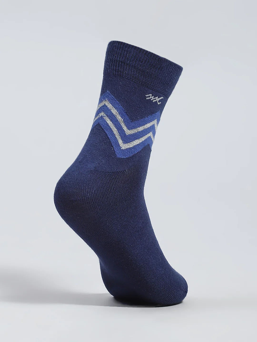Men Cotton Self Design Mid Calf Length Socks (Pack of 3) - Image 3