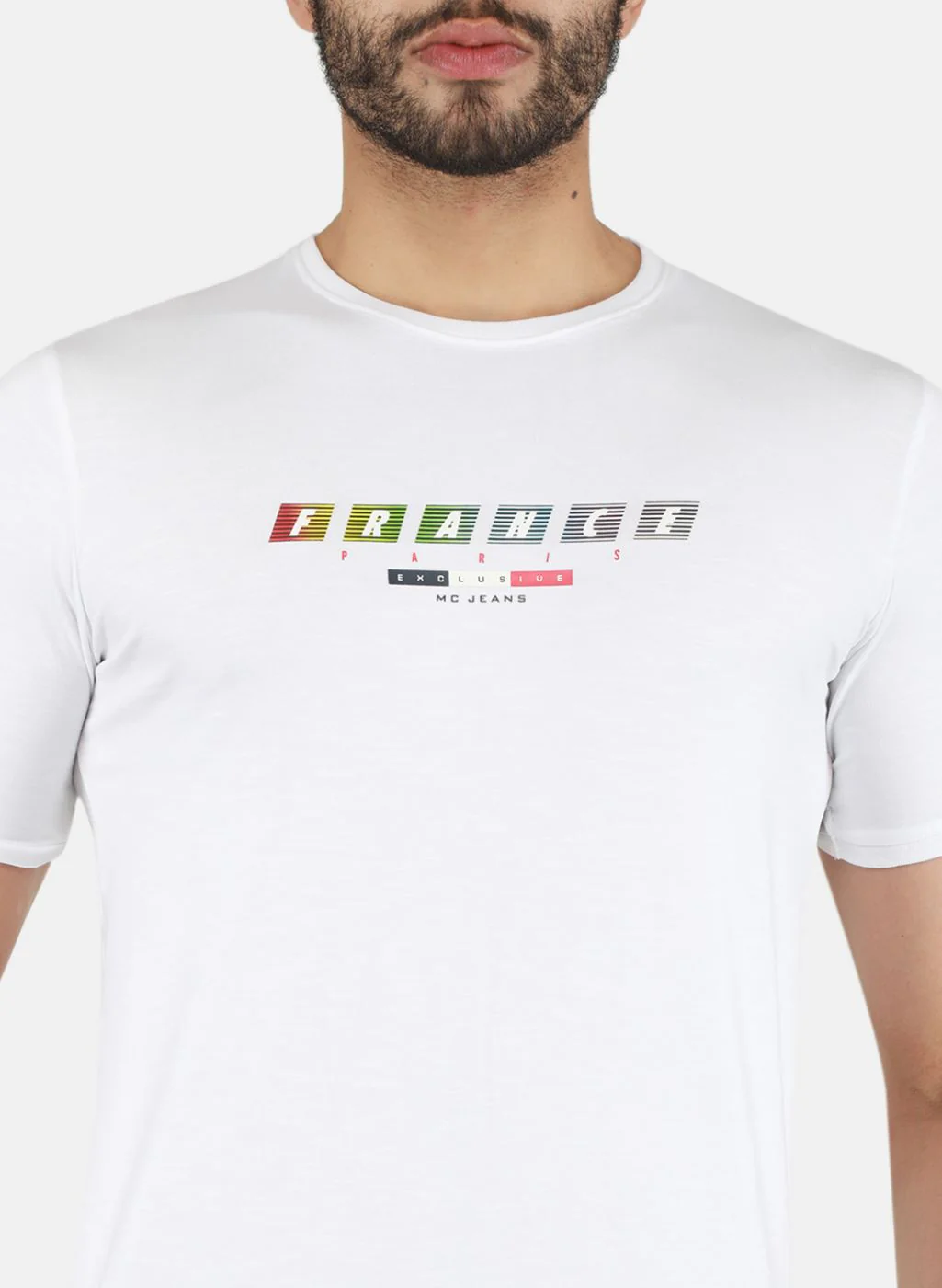Men White Printed T-Shirt - Image 5