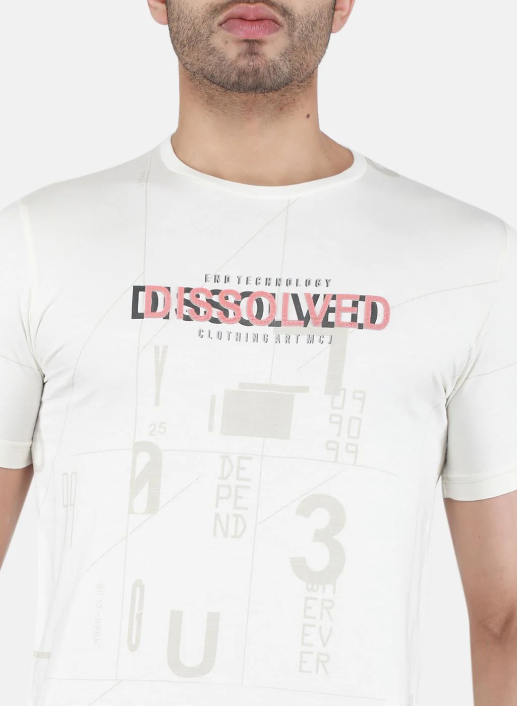 Men White Printed T-Shirt - Image 5
