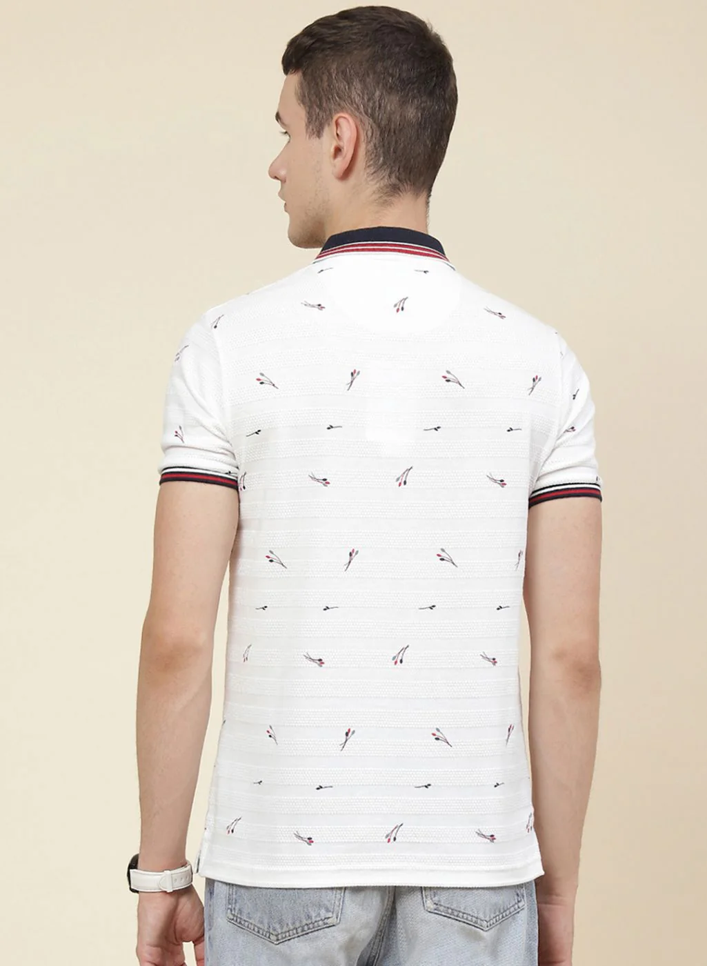 Men White Printed T-Shirt - Image 5