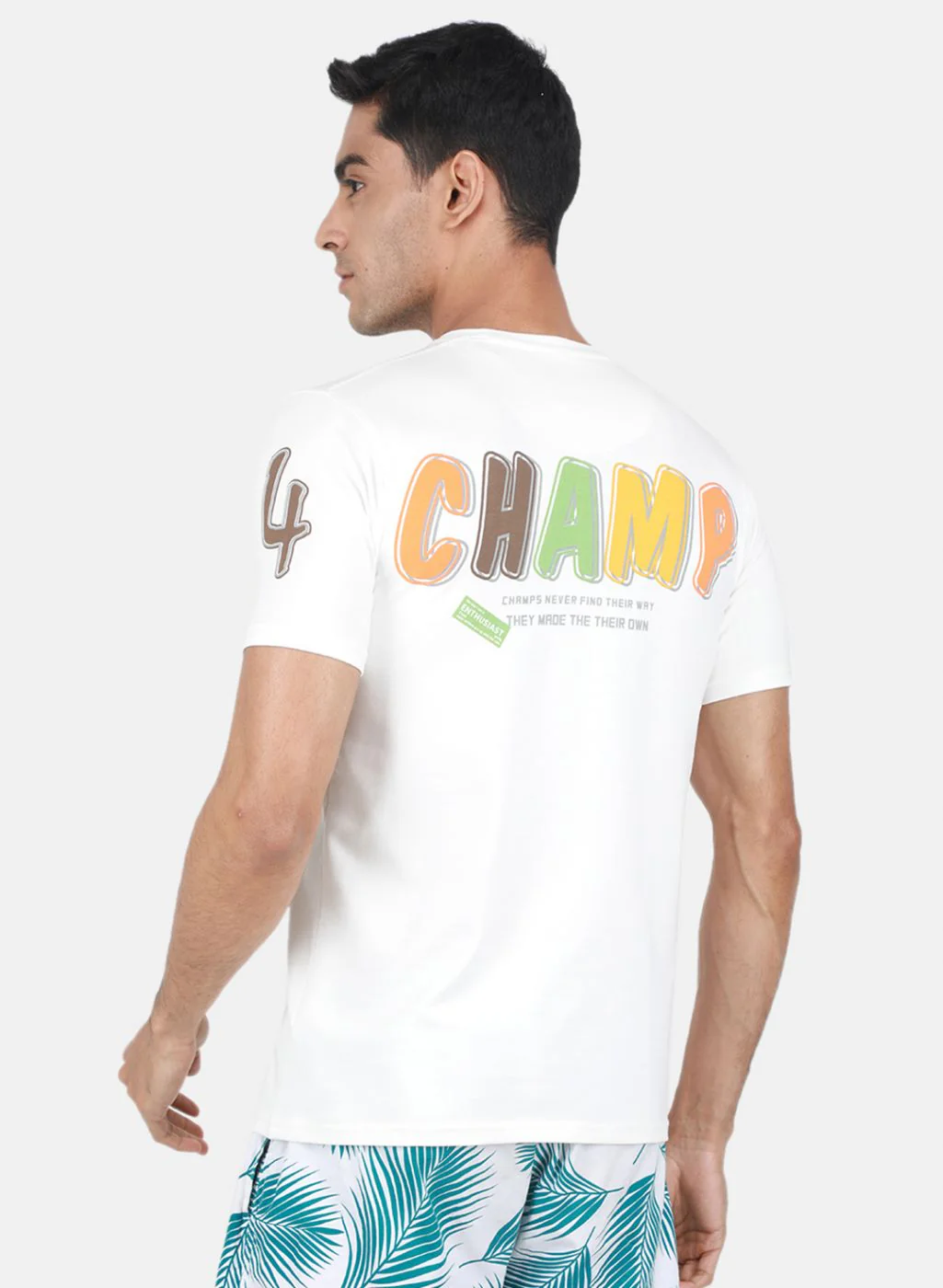 Men White Printed T-Shirt - Image 3
