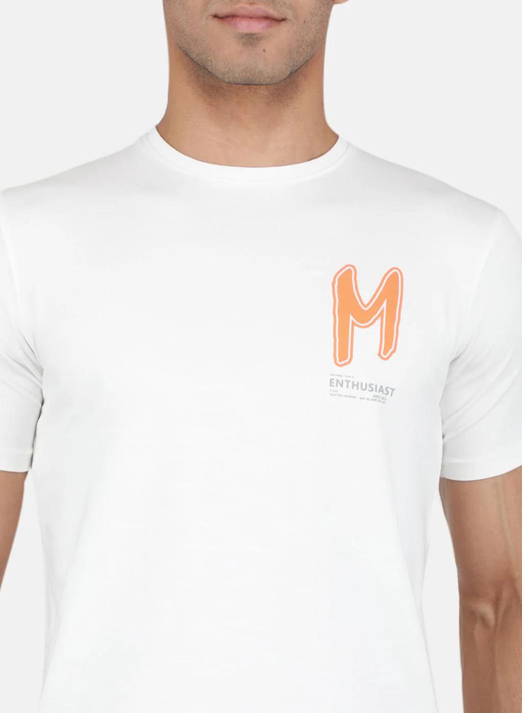 Men White Printed T-Shirt - Image 5