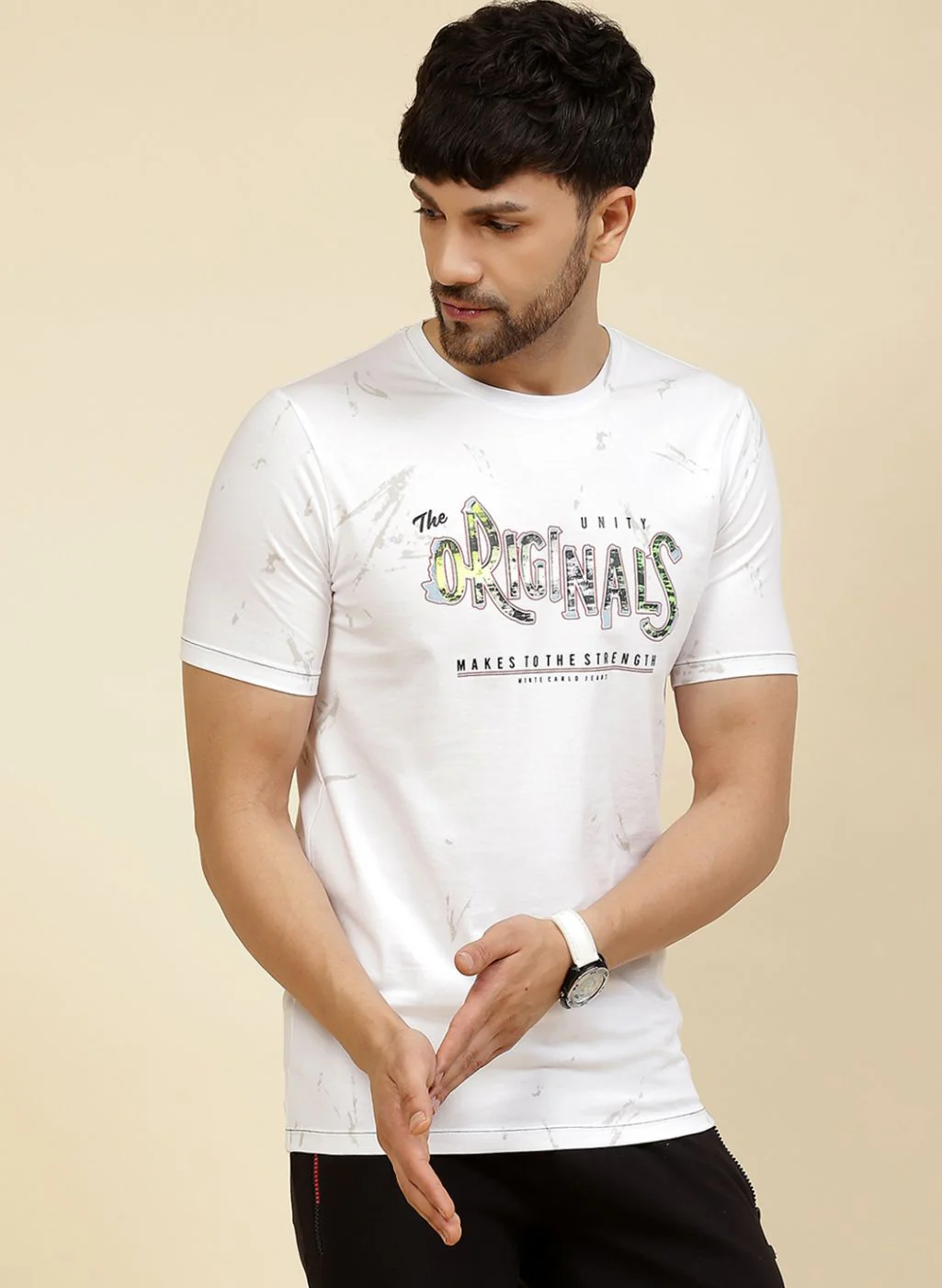 Men White Printed T-Shirt - Image 4