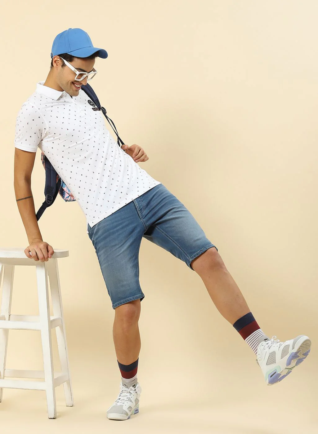 Men White Printed T-Shirt - Image 2