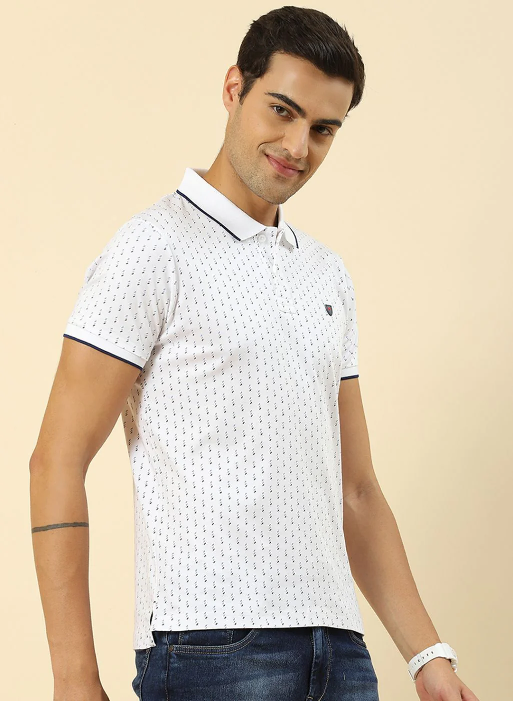 Men White Printed T-Shirt - Image 3