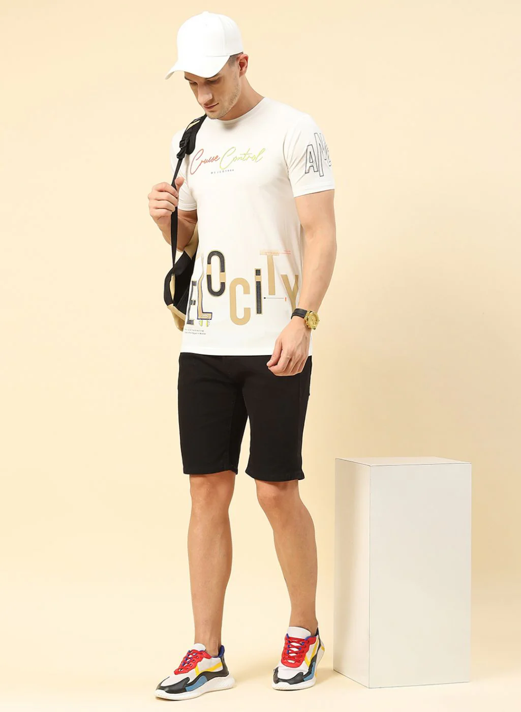 Men White Printed T-Shirt - Image 5