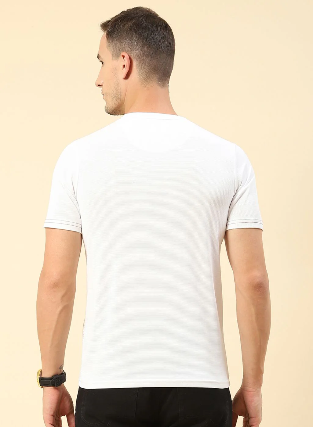 Men White Printed T-Shirt - Image 5