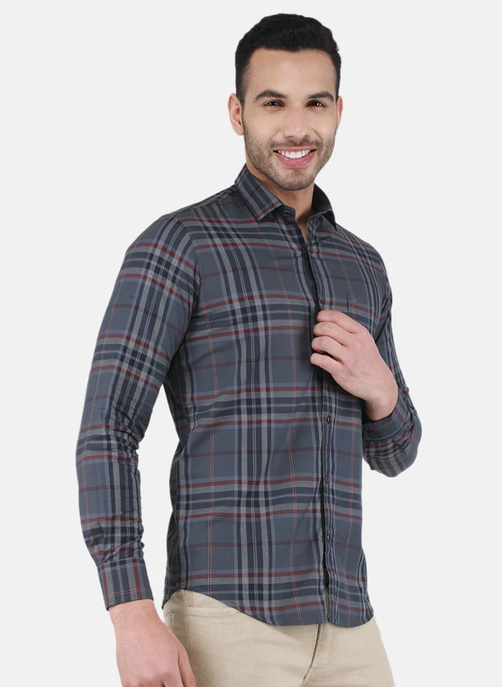 Men Yellow Check Shirt - Image 6