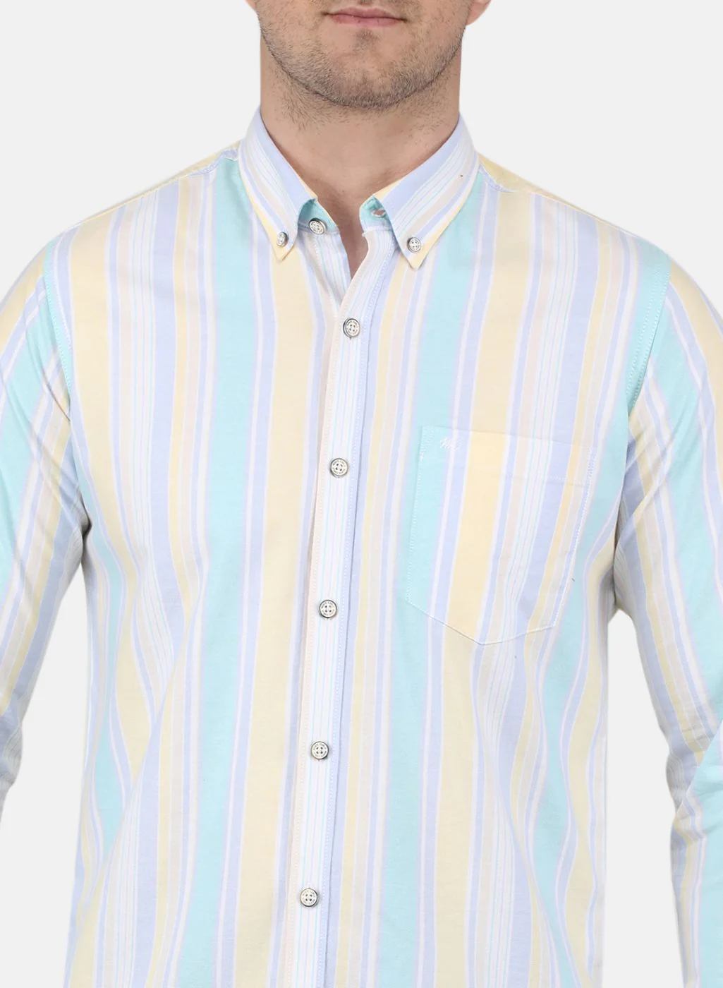 Men Yellow Printed Shirt - Image 5
