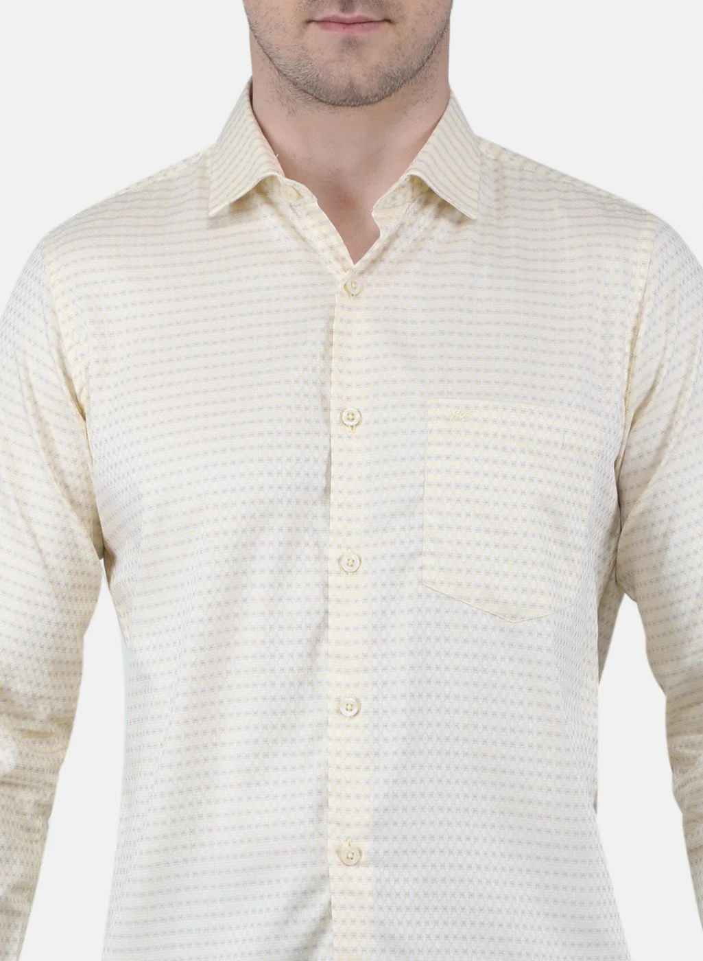 Men Yellow Printed Shirt - Image 5