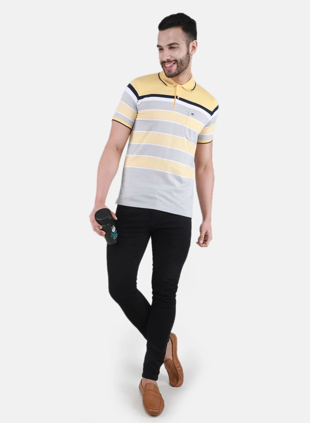Men Yellow Printed T-Shirt - Image 4