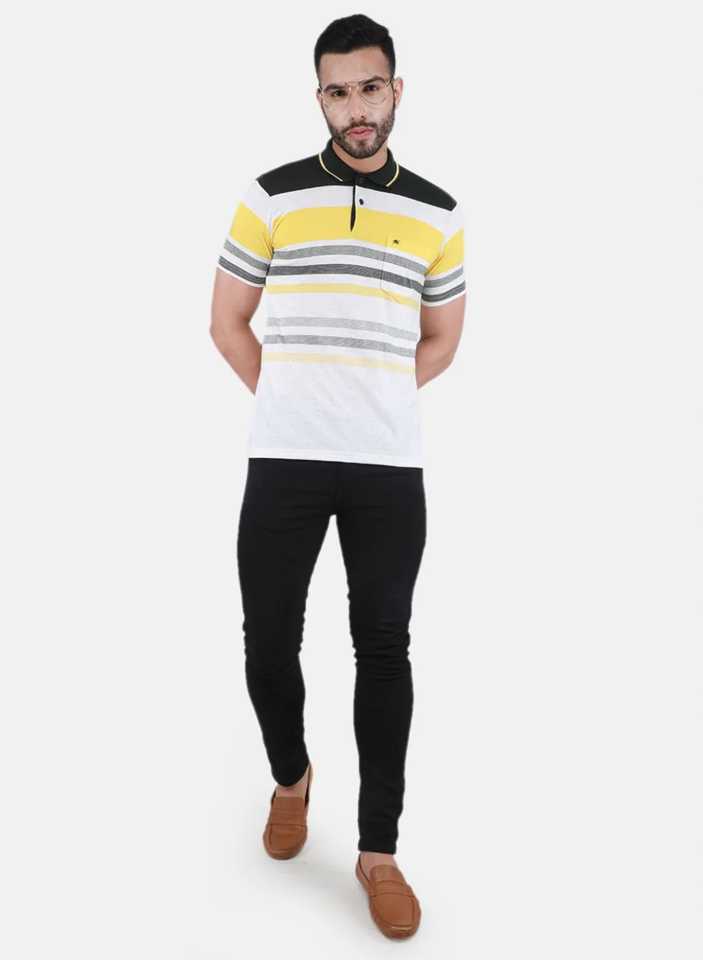 Men Yellow Printed T-Shirt - Image 4