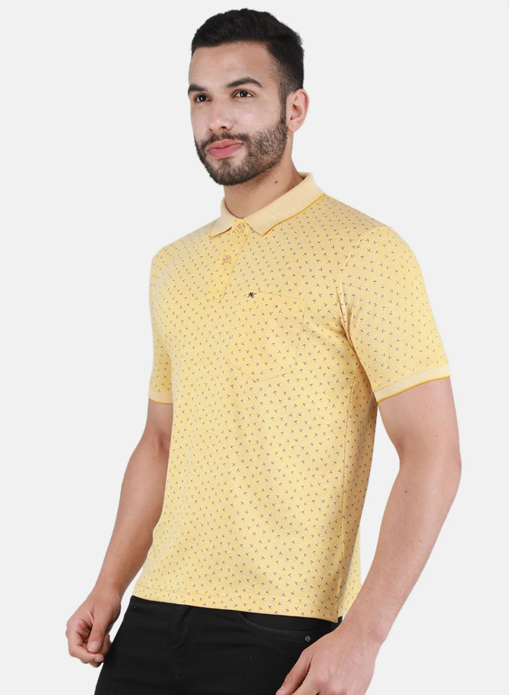 Men Yellow Printed T-Shirt - Image 2