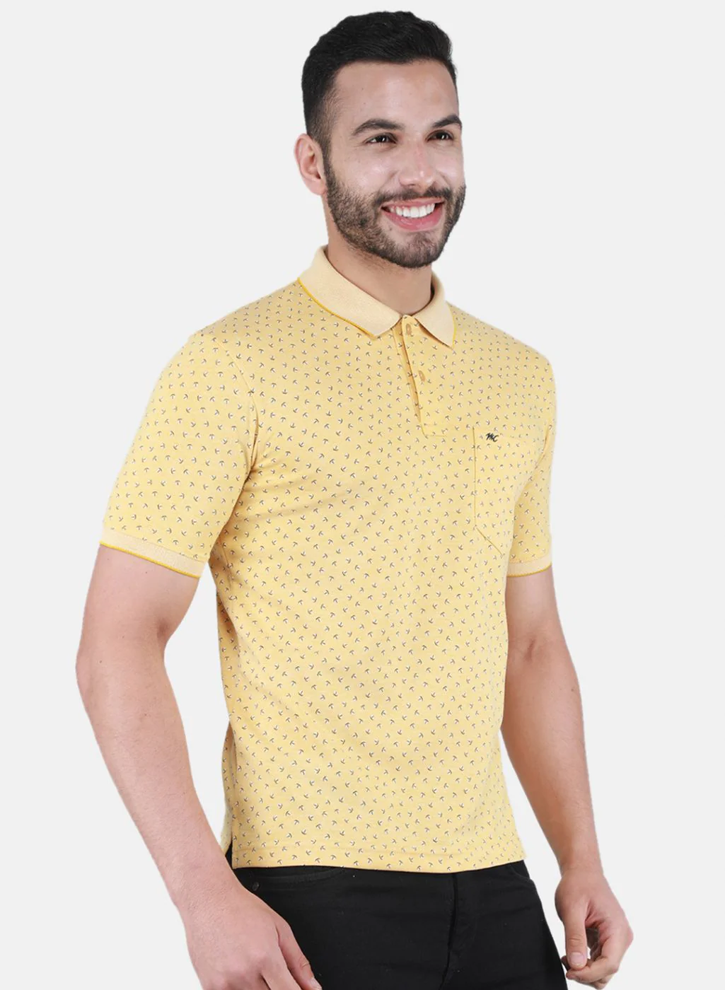 Men Yellow Printed T-Shirt - Image 6