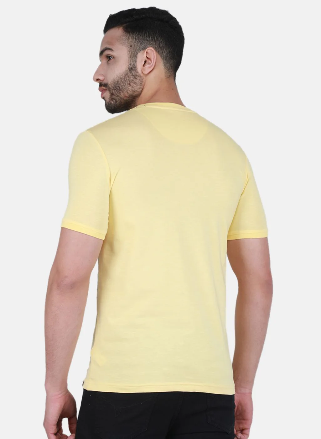 Men Yellow Printed T-Shirt - Image 3
