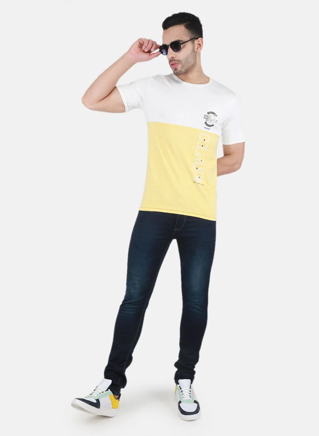 Men Yellow Printed T-Shirt - Image 4