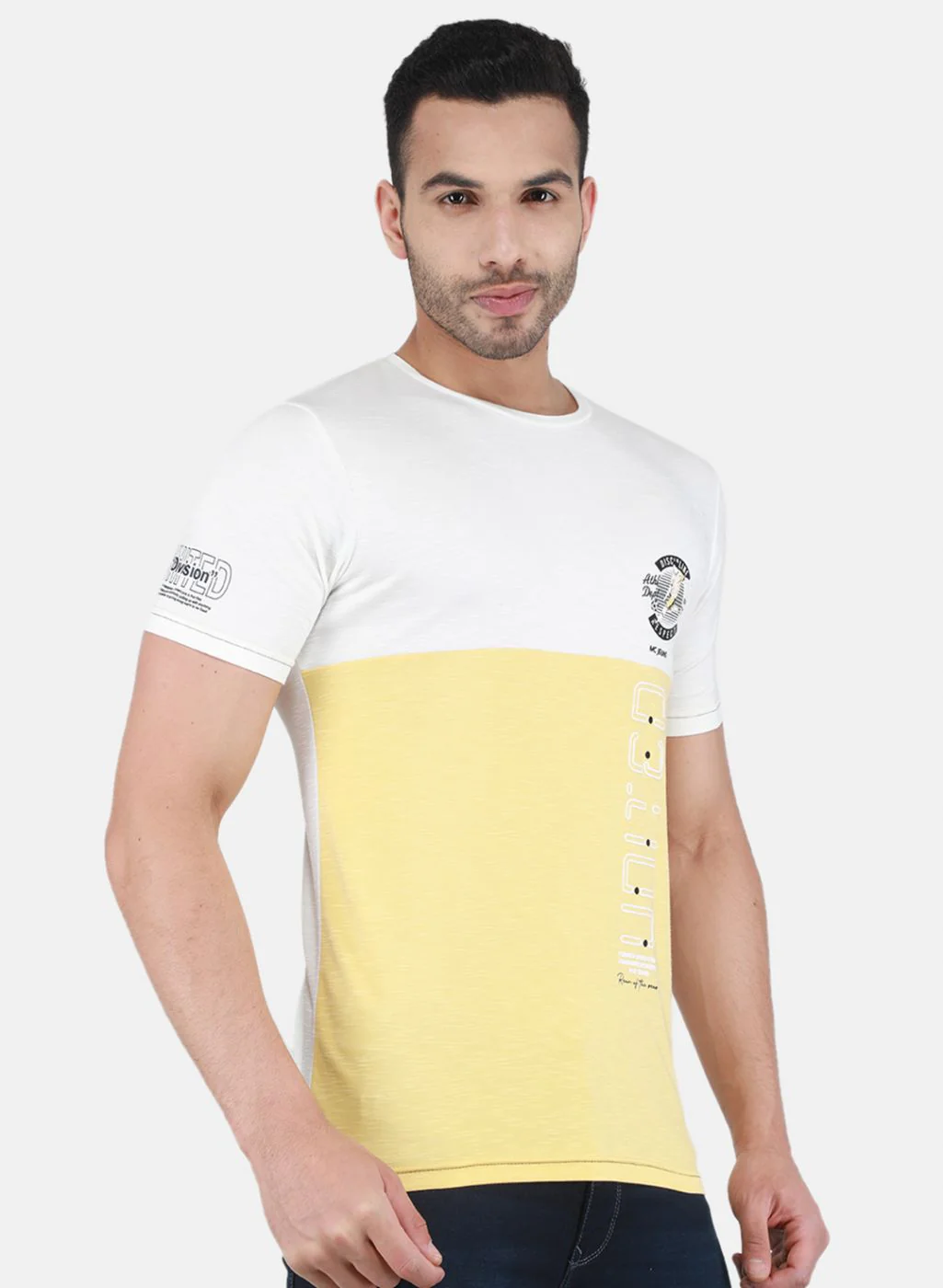 Men Yellow Printed T-Shirt - Image 6