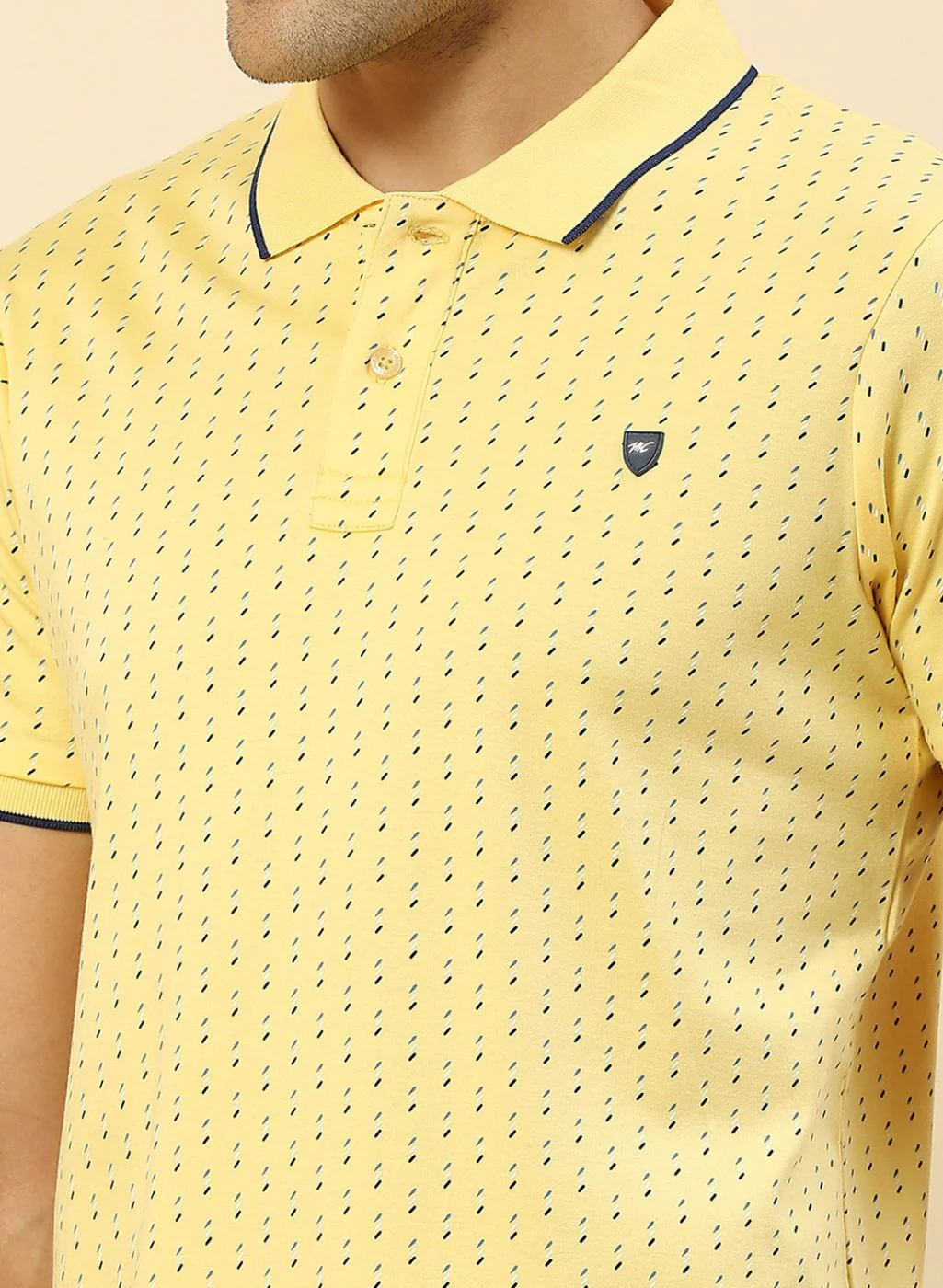 Men Yellow Printed T-Shirt - Image 6