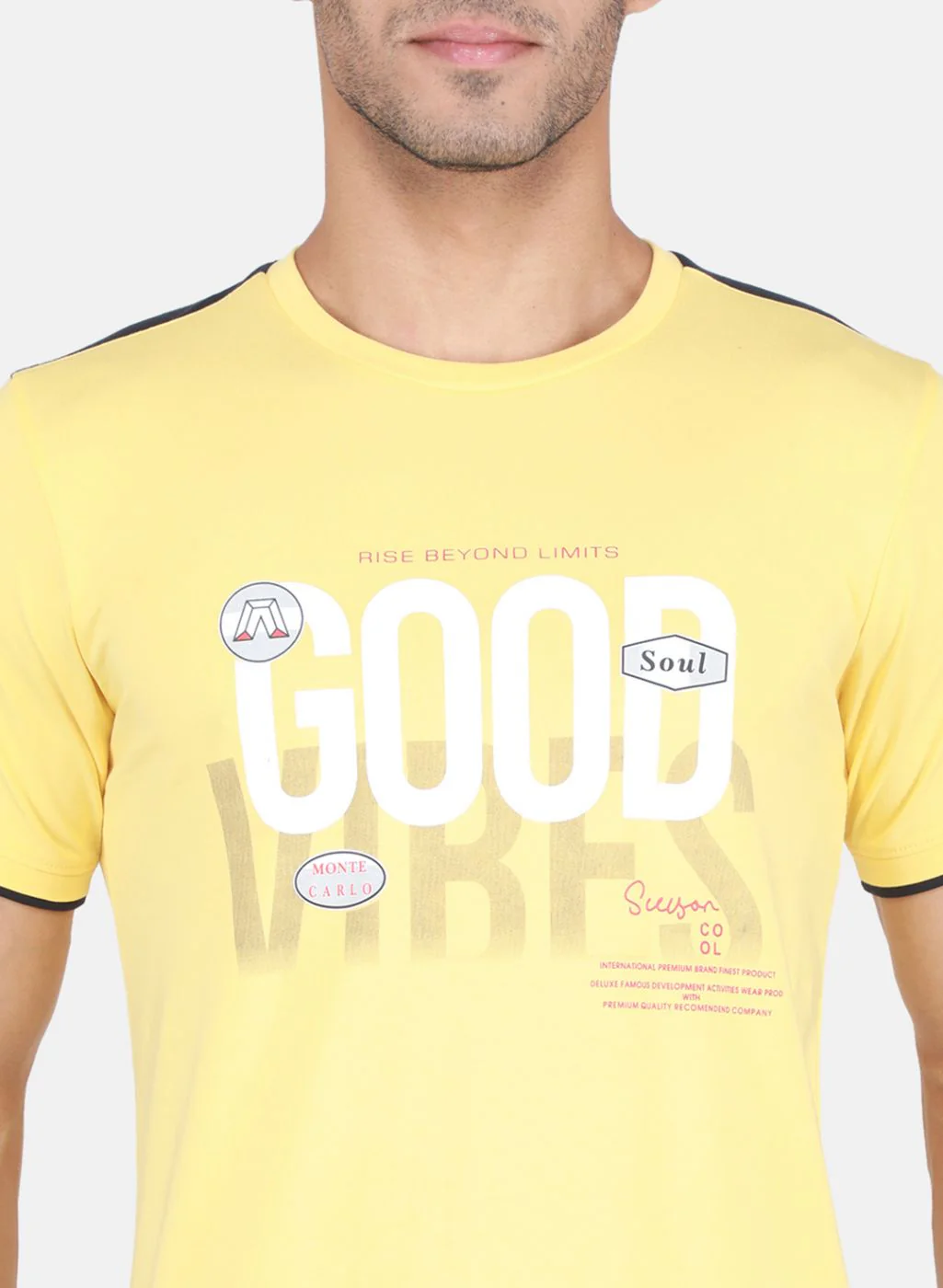 Men Yellow Printed T-Shirt - Image 5