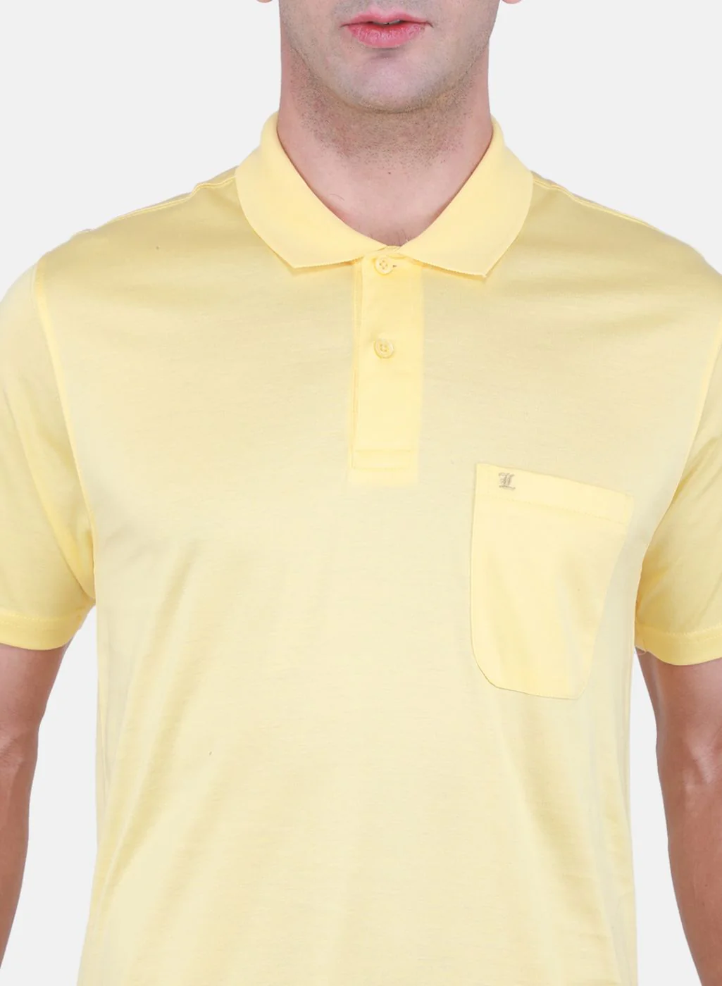 Men Yellow Solid T-Shirt - Image 5