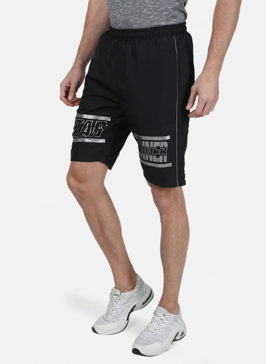 Mens Black Plain Short - Image 2