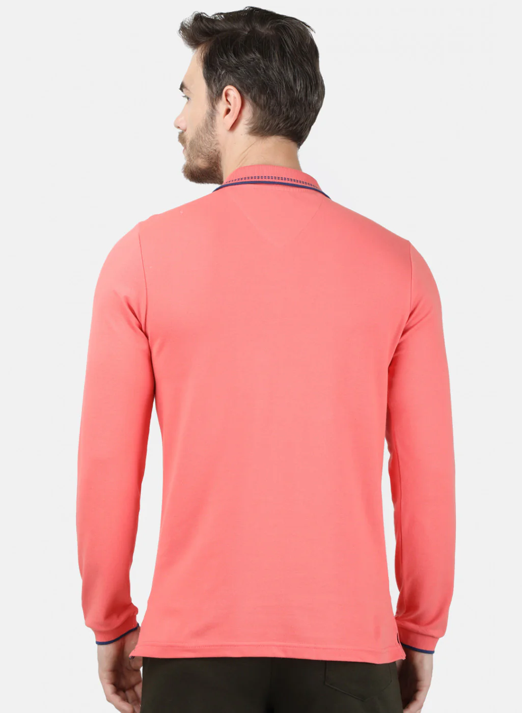 Mens Orange Plain T-Shirt - Image 3