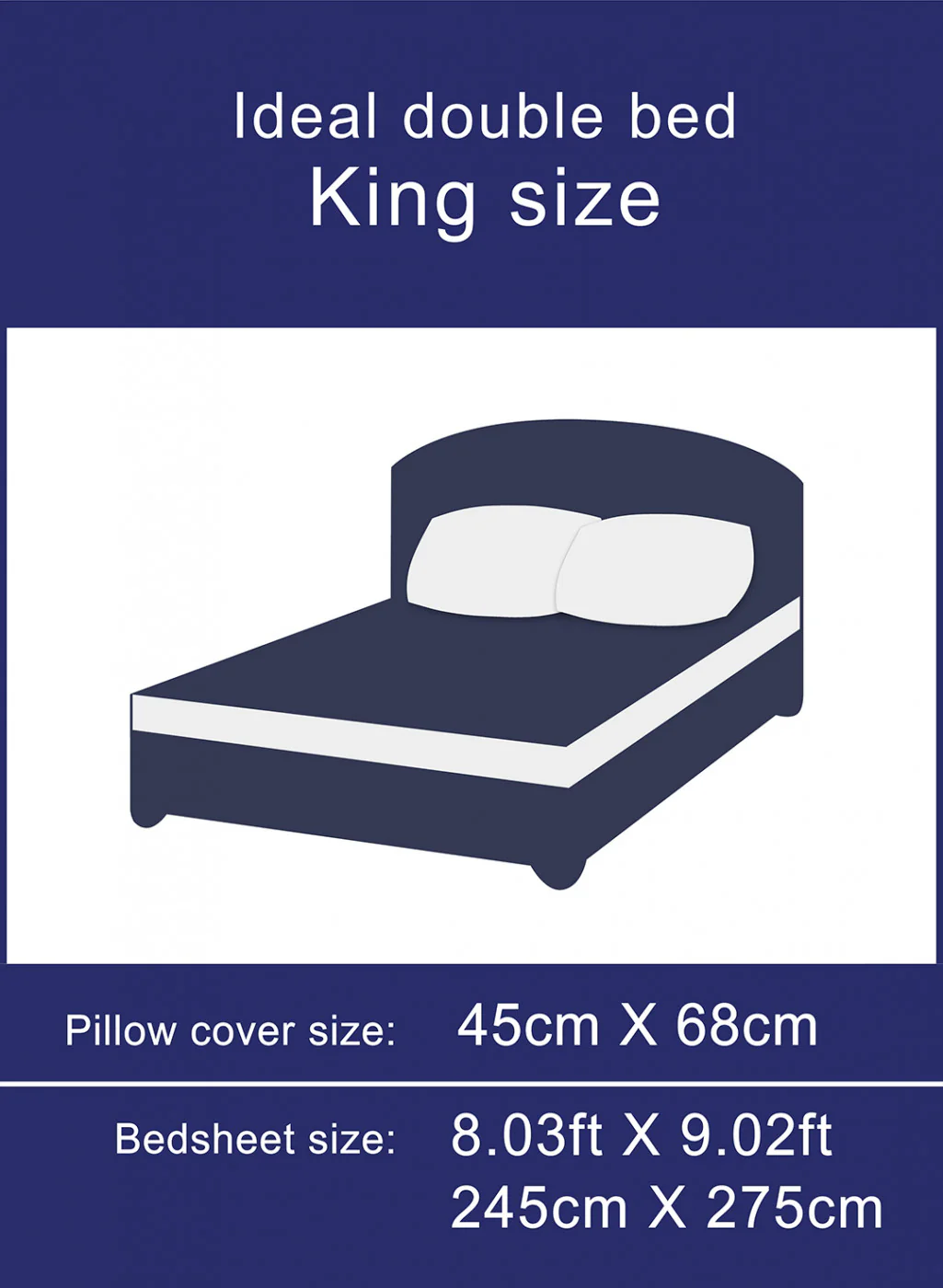 Multi Color 128/68 TC Bedsheet with 2 Pillow Covers - Image 7