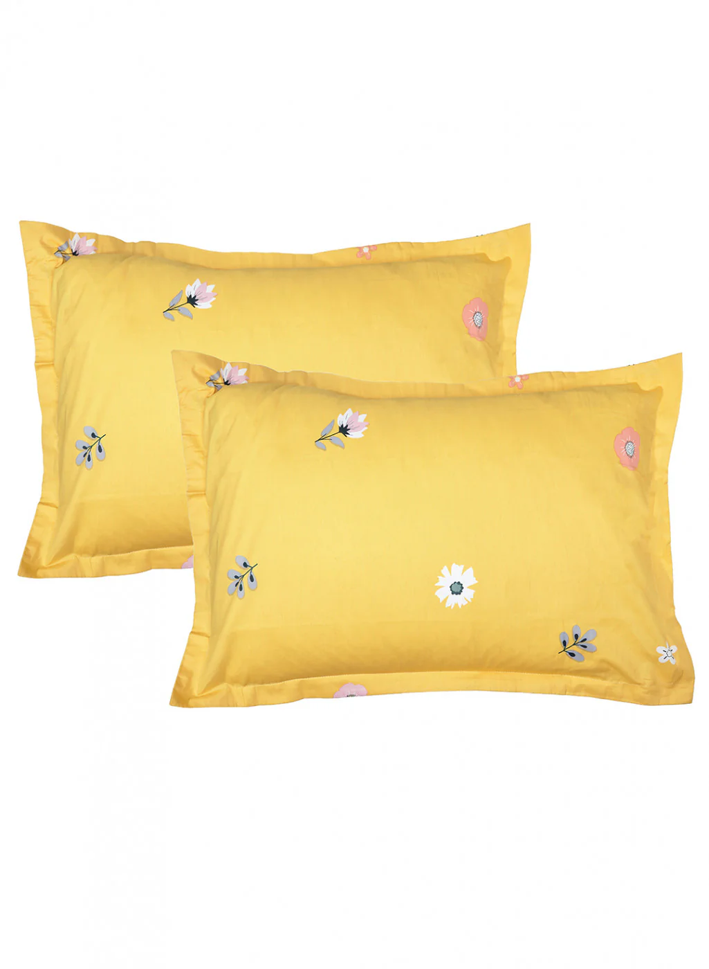 Multi Color 128/68 TC Bedsheet with 2 Pillow Covers - Image 2