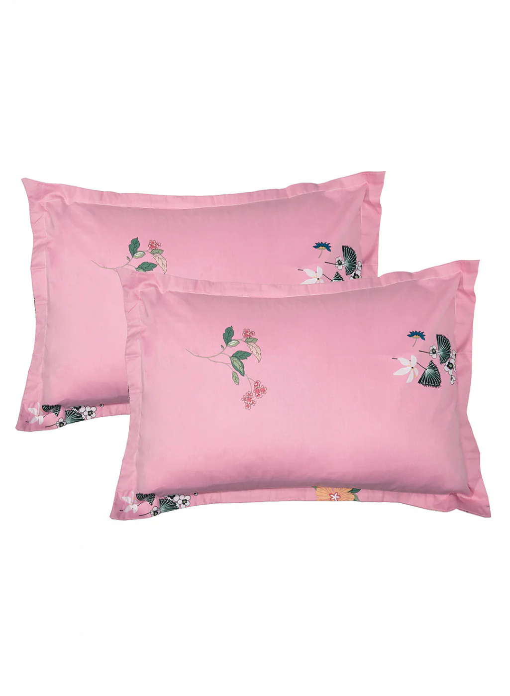 Multi Color 128-68 TC Bedsheet with 2 Pillow Covers - Image 2