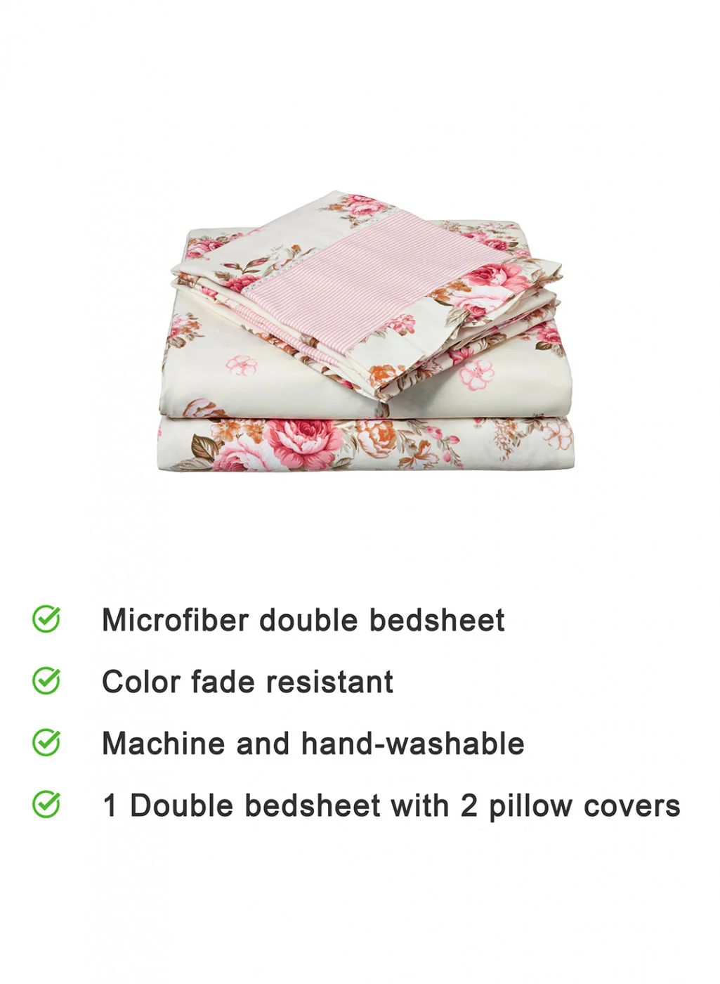 Multi Color 130 GSM Bedsheet with 2 Pillow Covers - Image 4