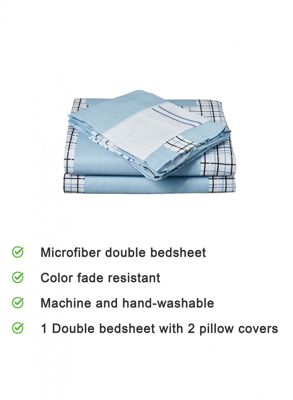Multi Color 130 GSM Bedsheet with 2 Pillow Covers - Image 3
