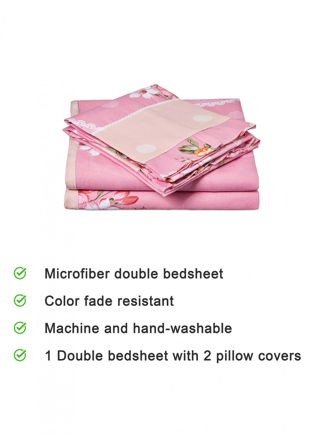 Multi Color 130 GSM Bedsheet with 2 Pillow Covers - Image 4