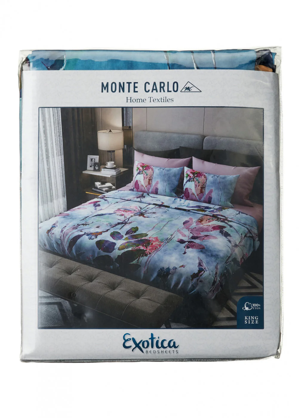 Multi Color 200 TC Bedsheet with 2 Pillow Covers - Image 2