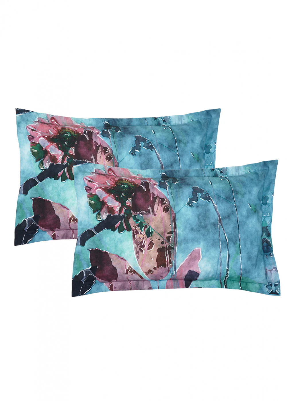 Multi Color 200 TC Bedsheet with 2 Pillow Covers - Image 6