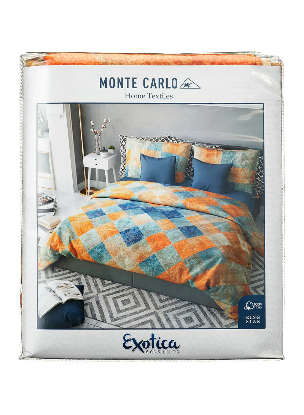 Multi Color 200 TC Bedsheet with 2 Pillow Covers - Image 2