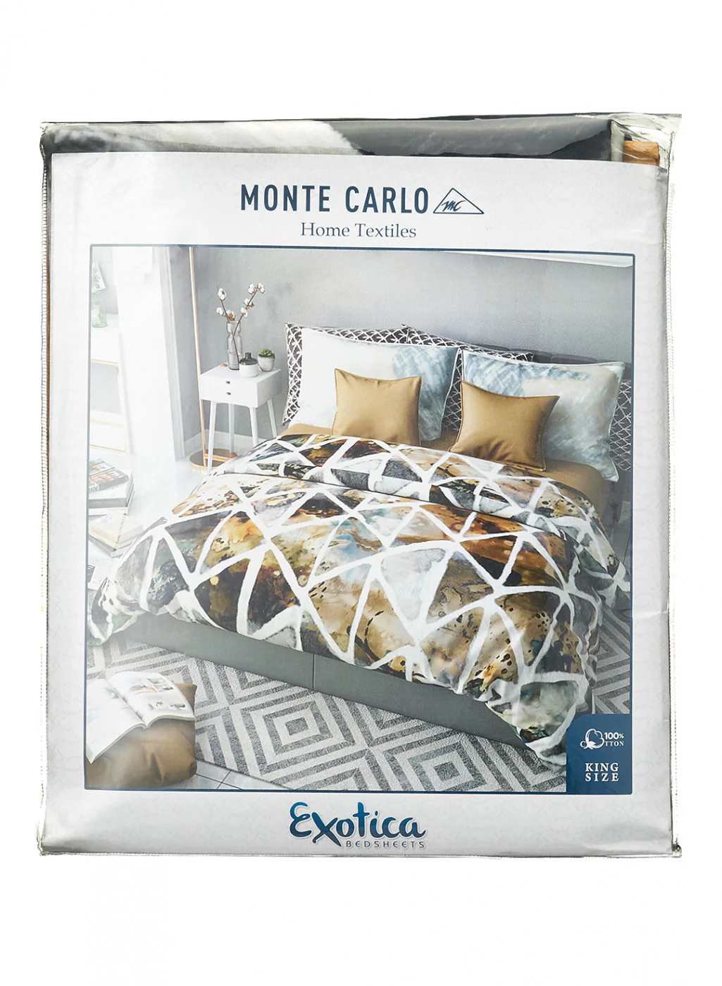 Multi Color 200 TC Bedsheet with 2 Pillow Covers - Image 2