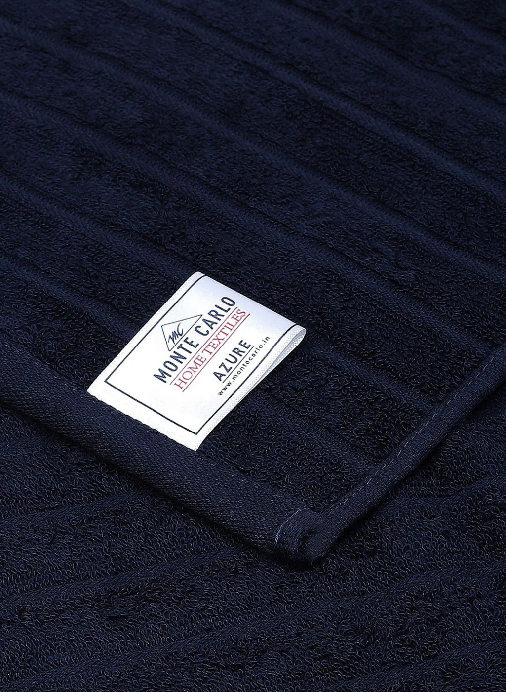 NAvy Blue Cotton 525 GSM Towel Set Pack of 2 (1 Bath & 1 Hand Towel) - Image 4